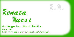renata mucsi business card